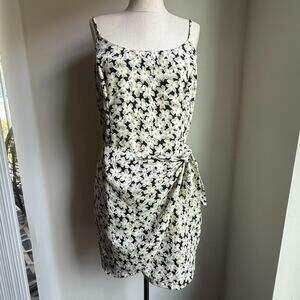 Uptown USA Black White Floral Mini Dress Size Medium